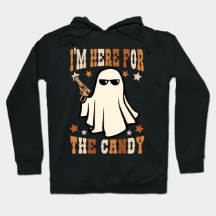 Cute ghost Halloween Gift ,I'm Here For The Candy Hoodie